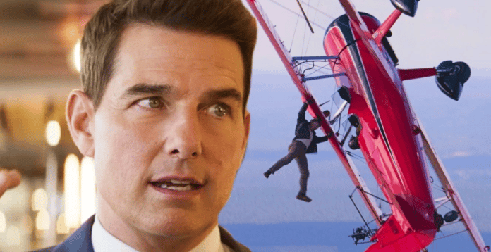 Tom Cruise gravando Missão: Impossível 8