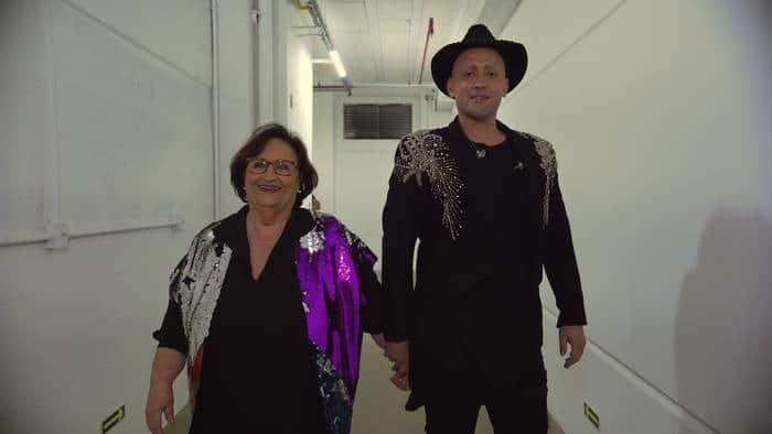 Déa Lúcia e Paulo Gustavo nos bastidores do musical Filho da Mãe