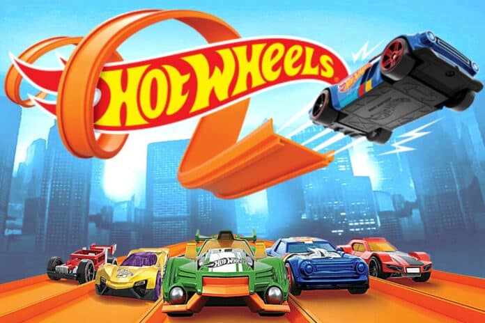 Banner publicitário de Hot Wheels