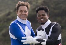 David Yost (Billy - Ranger Azul) e Walter Emanuel Jones (Zack - Ranger Preto) em Power Rangers: Agora e Sempre