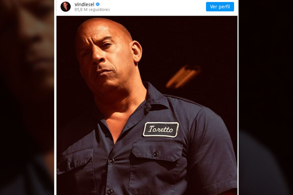 Nova foto de Toretto - Reprodução Instagram Vin Diesel