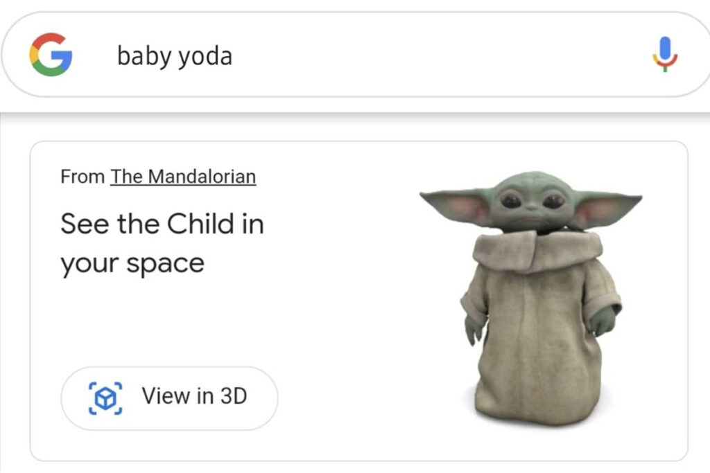 Baby Yoda no Google