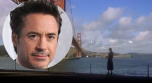 Montagem de Um Corpo que Cai e Robert Downey Jr.