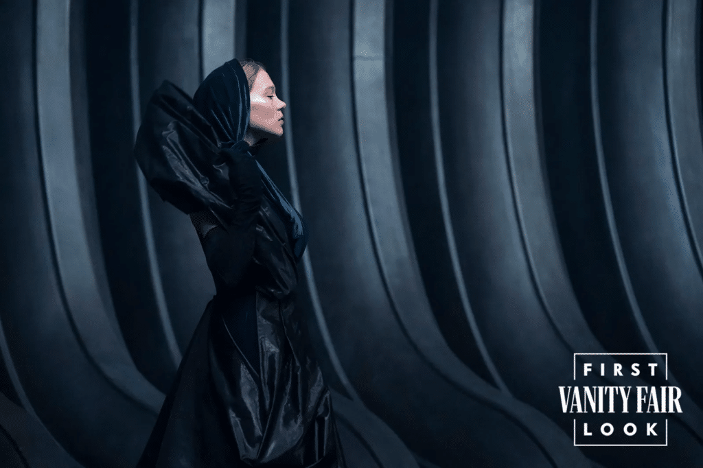 Léa Seydoux como Lady Margot, uma membro das Bene Gesserit e amiga próxima do imperador, em imagens de Duna: Parte Dois.