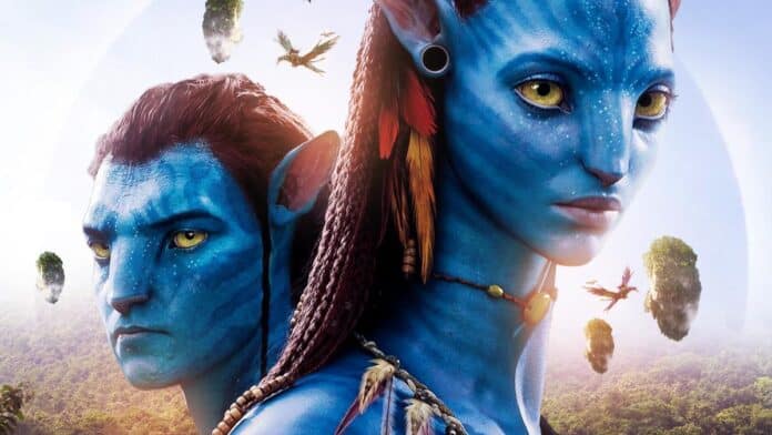Pôster de Cena de Avatar: O Caminho da Água (2022).