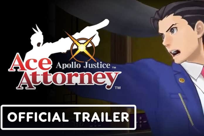 Pôster oficial do game Ace Attorney