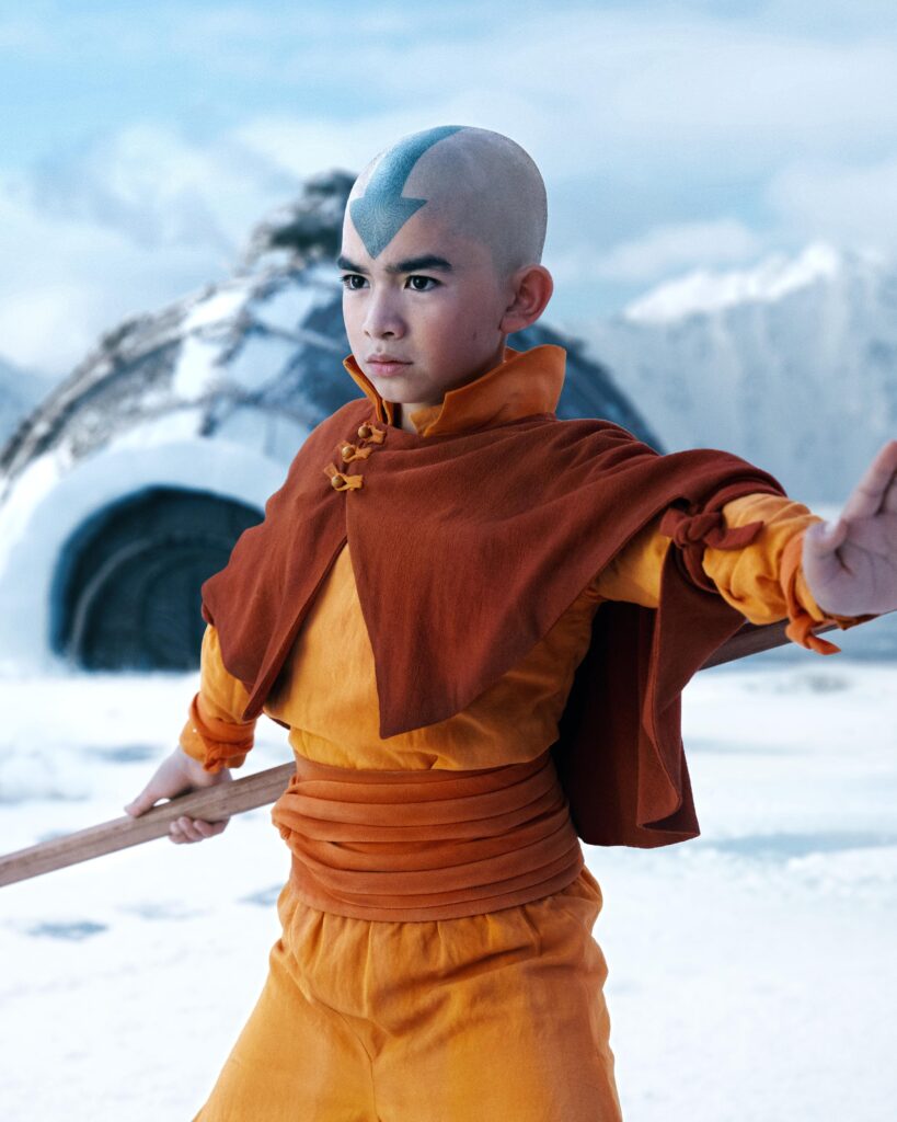 Gordon Cormier como Aang em Avatar: O Último Mestre do Ar