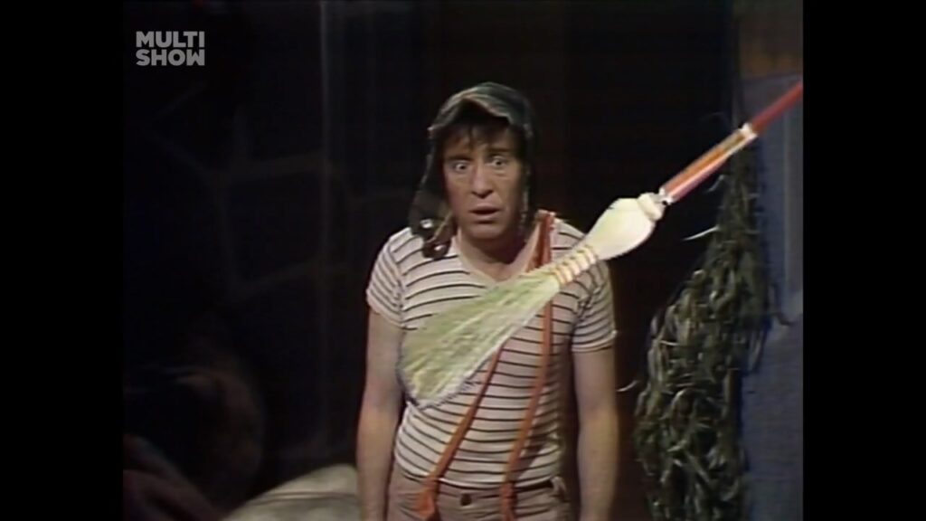 Cena de "A Casa da Bruxa", exibido originalmente no México em 22 de setembro de 1975. O episódio é considerado um dos mais criativos e bem escritos dessa temporada do seriado.