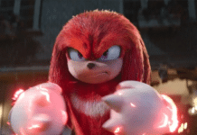 Knuckles em cena de Sonic 2 (2022).