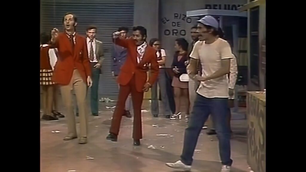 Cena de "Os campeões de ioiô", exibido originalmente no México em 21 de janeiro de 1974 e um dos episódios mais queridos pelos fãs de Chaves.