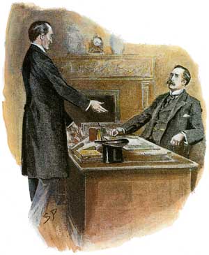 Sherlock Holmes se revela para seu grande amigo Dr. Watson em A Casa Vazia (1903).