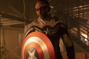 Anthony Mackie interpretando o Capitão América