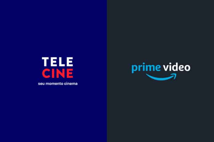 Logo das empresas Telecine e Amazon Prime Video