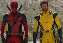 Ryan Reynolds e Hugh Jackman no set de gravações de Deadpool 3