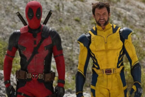 Ryan Reynolds e Hugh Jackman no set de gravações de Deadpool 3