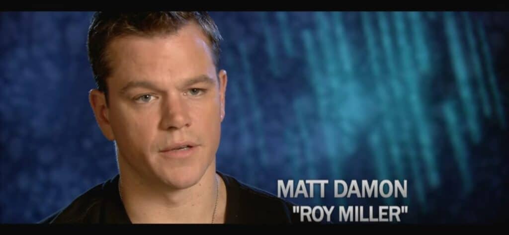 Ator Matt Damon em relato sobre o filme Zona Verde