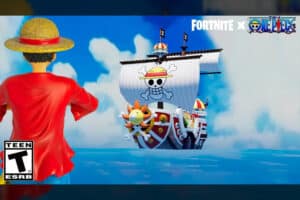 Pôster do anime one piece no game fortnite