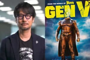 Imagem de Hideo Kojima e Pôster de Gen V