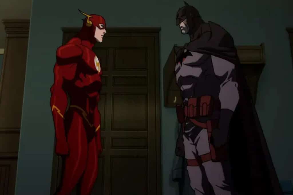 Flash e Batman em Liga da Justiça Ponto de Ignição