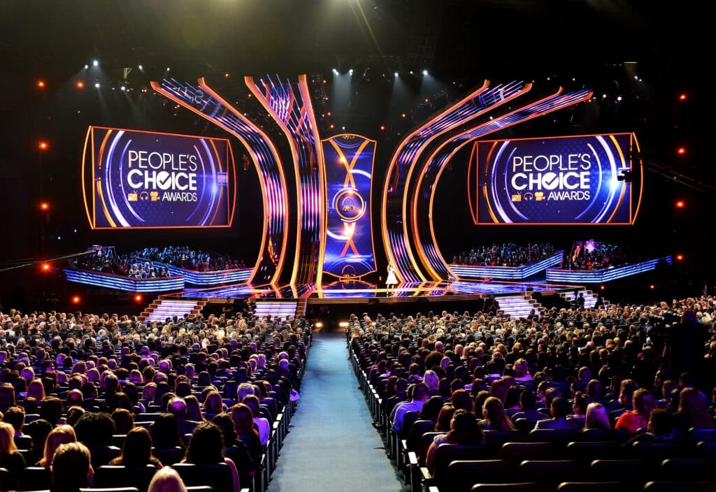 Imagens da cerimônia de entrega do People's Choice Awards 2023. Créditos: Cornucopia Events.