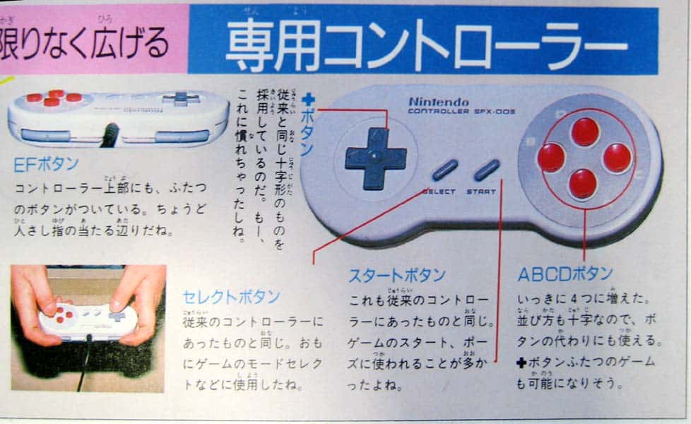 Protótipo do Controle Super Famicom 1988 
