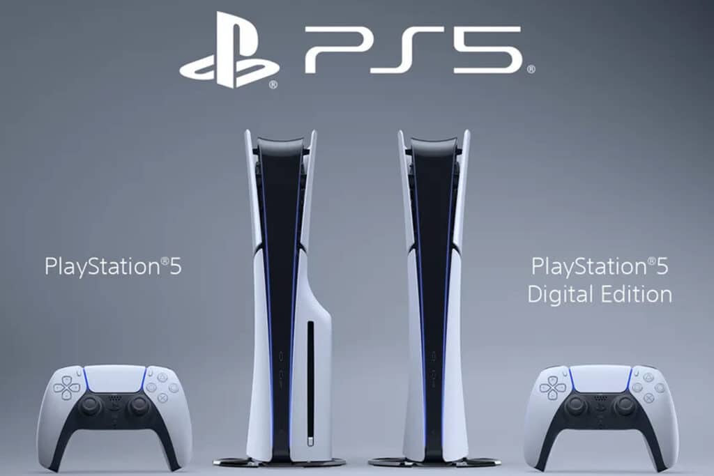 novo update do PS5: imagem da versão digital e com entrada para disco