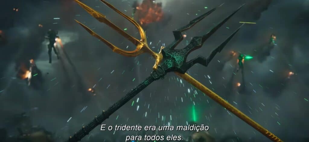 Batalha entre Kordax e a Atlan no filme Aquaman 2: O Reino Perdido