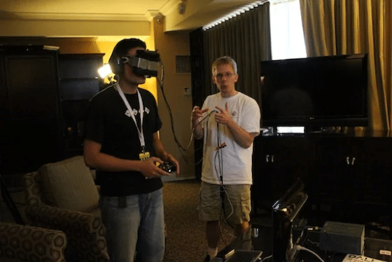 John Carmak demonstrando Oculus Rift