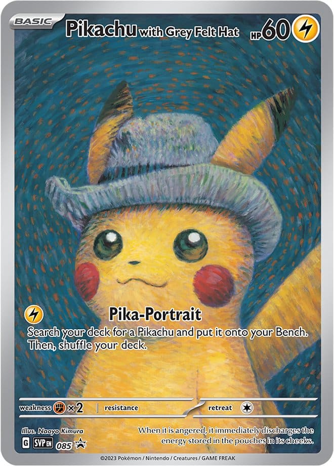Carta do Pokémon Pikachu Van Gogh