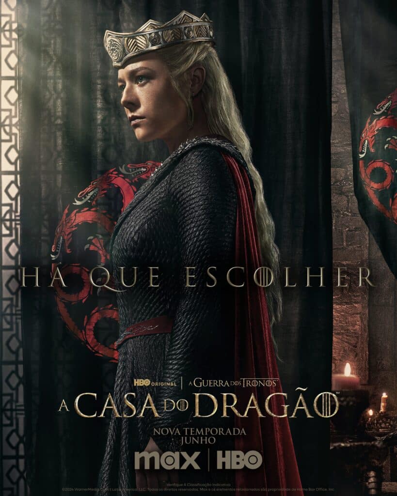 Emma D'Arcy como Rhaenyra Targaryen em a Casa do Dragão
