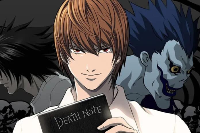 Imagem do anime Death Note: um dos personagens clássicos de anime