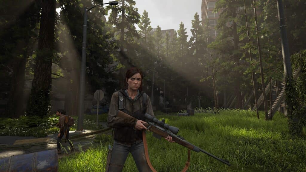 Exemplo de cena com Luz Volumétrica - The Last of Us Part II - Naughty Dog