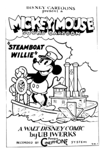 Animação Steamboat Willie (1928)