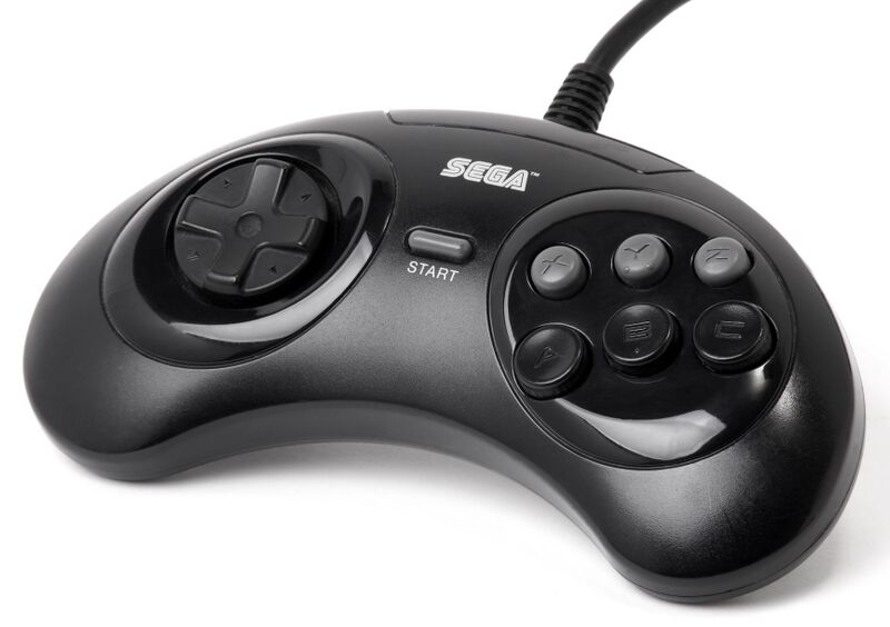 Controle de 6 Botões - Imagem PhotoChanger - Sega Retro