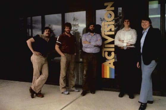 Time original da Activision em 1979 - Da esqueda para a direita - Whitehead, Cartwright, Kaplan, Crane e Miller.