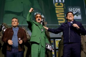 Irmãos Russo e Robert Downey Jr. na San Diego Comic Con 2024