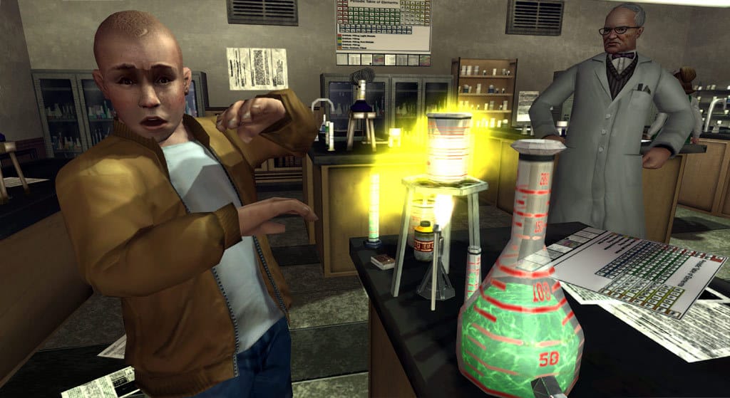 Aula de química em Bully - Rockstar