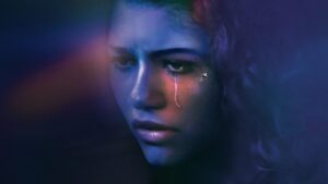 Zendaya como Rue em Euphoria