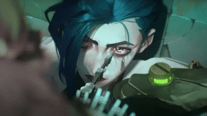 Jinx em vídeo da segunda temporada de Arcane