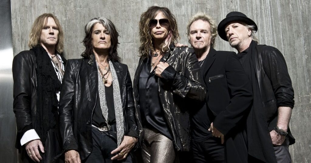 Imagem do Aerosmith. Créditos: Ross Halfin.