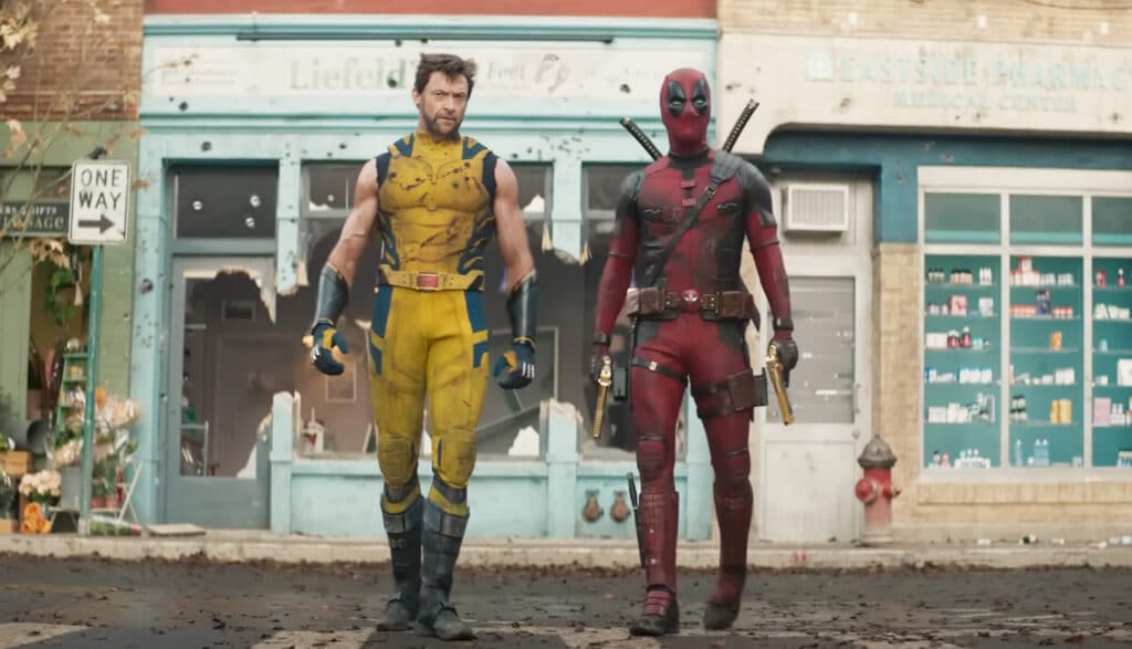 Cena Deadpool & Wolverine (2024). Distribuição: Walt Disney Studios Motion Pictures.