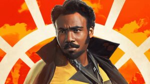 Donald Glover como Lando Calrissian em Han Solo: Uma História de Star Wars