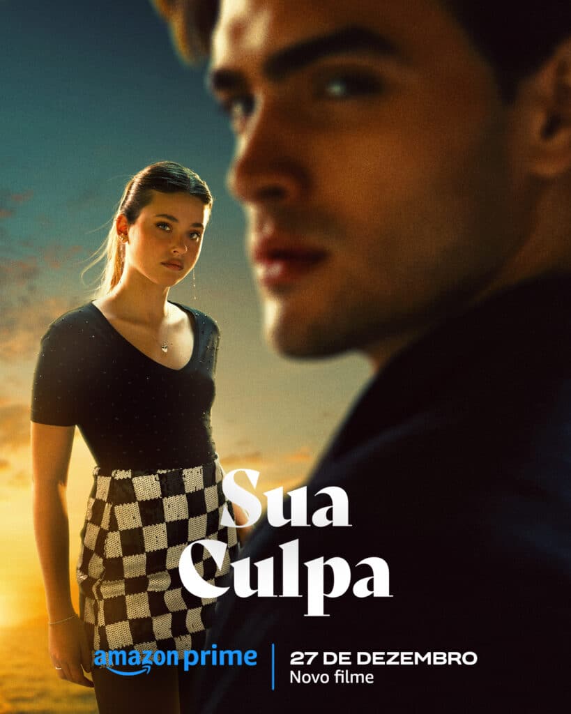 Nicole Wallace e Gabriel Guevara em cartaz de Sua Culpa