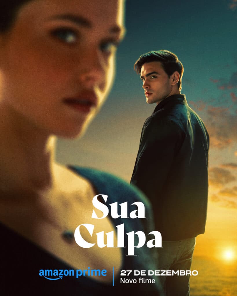 Nicole Wallace e Gabriel Guevara em cartaz de Sua Culpa