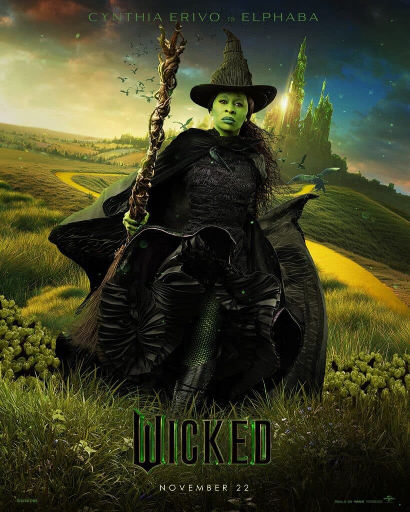 Cynthia Erivo como Elphaba em Wicked