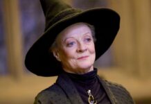 Maggie Smith como professora Minerva McGonagall em Harry Potter