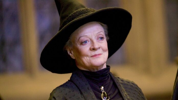 Maggie Smith como professora Minerva McGonagall em Harry Potter