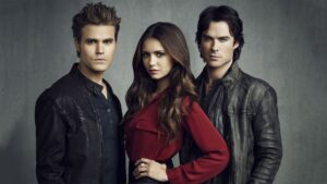 Paul Wesley, Nina Dobrev e Ian Somerhalder em The Vampire Diaries