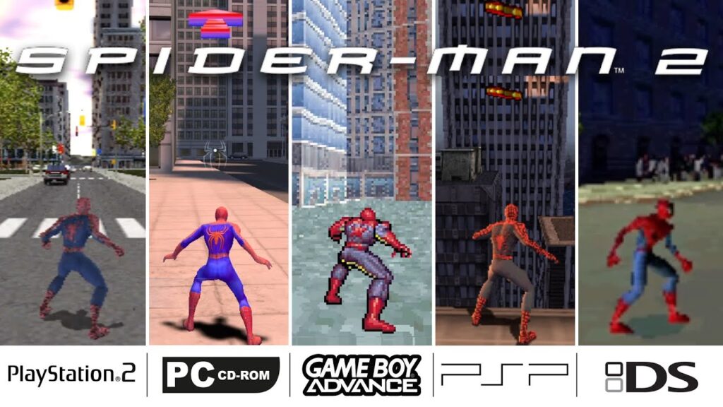 Spider-man 2 em diferentes plataformas