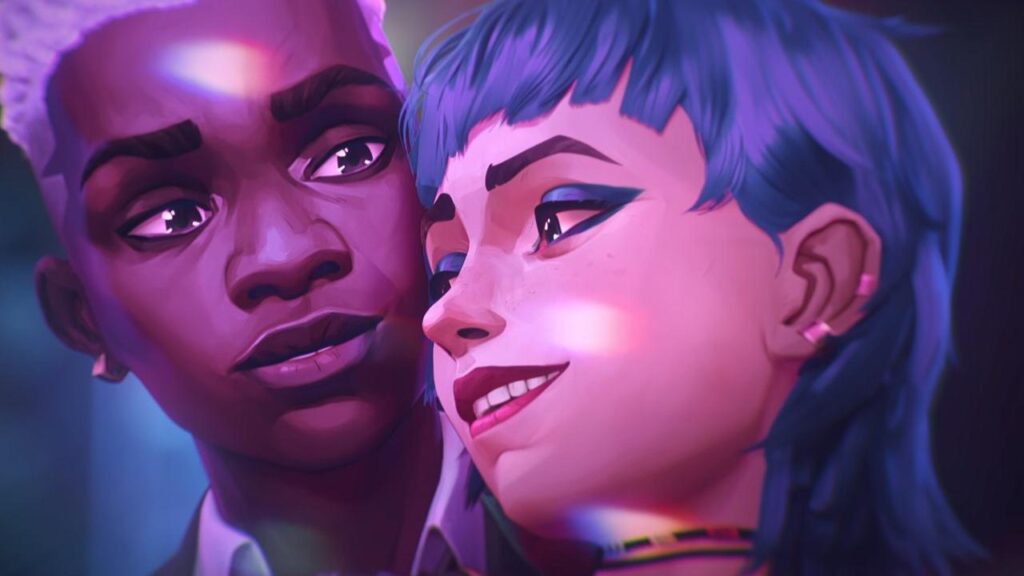 Ekko e Jinx em outra linha temporal